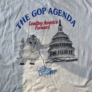 Vintage George Washington Univ College Republicans‎ GOP Tee XL Rare